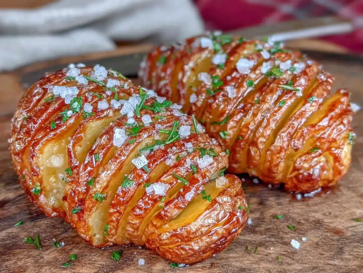 hasselback potatoes with garlic preparation steps