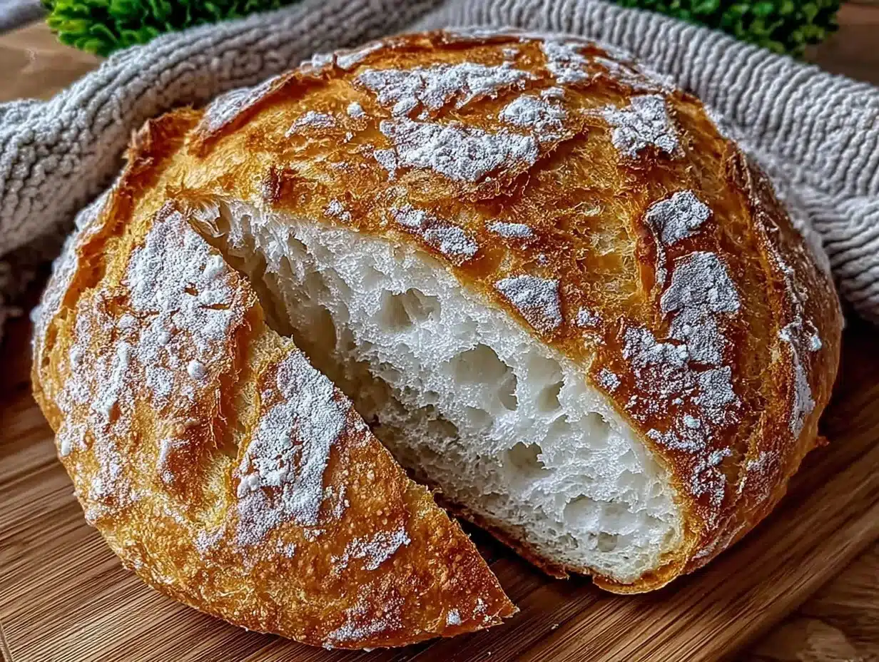 no knead bread crusty recipe preparation steps
