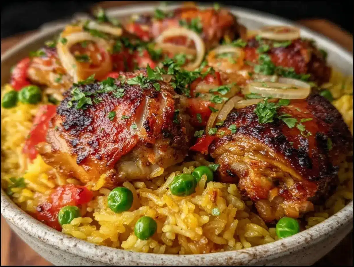 one-pot chicken and rice preparation steps