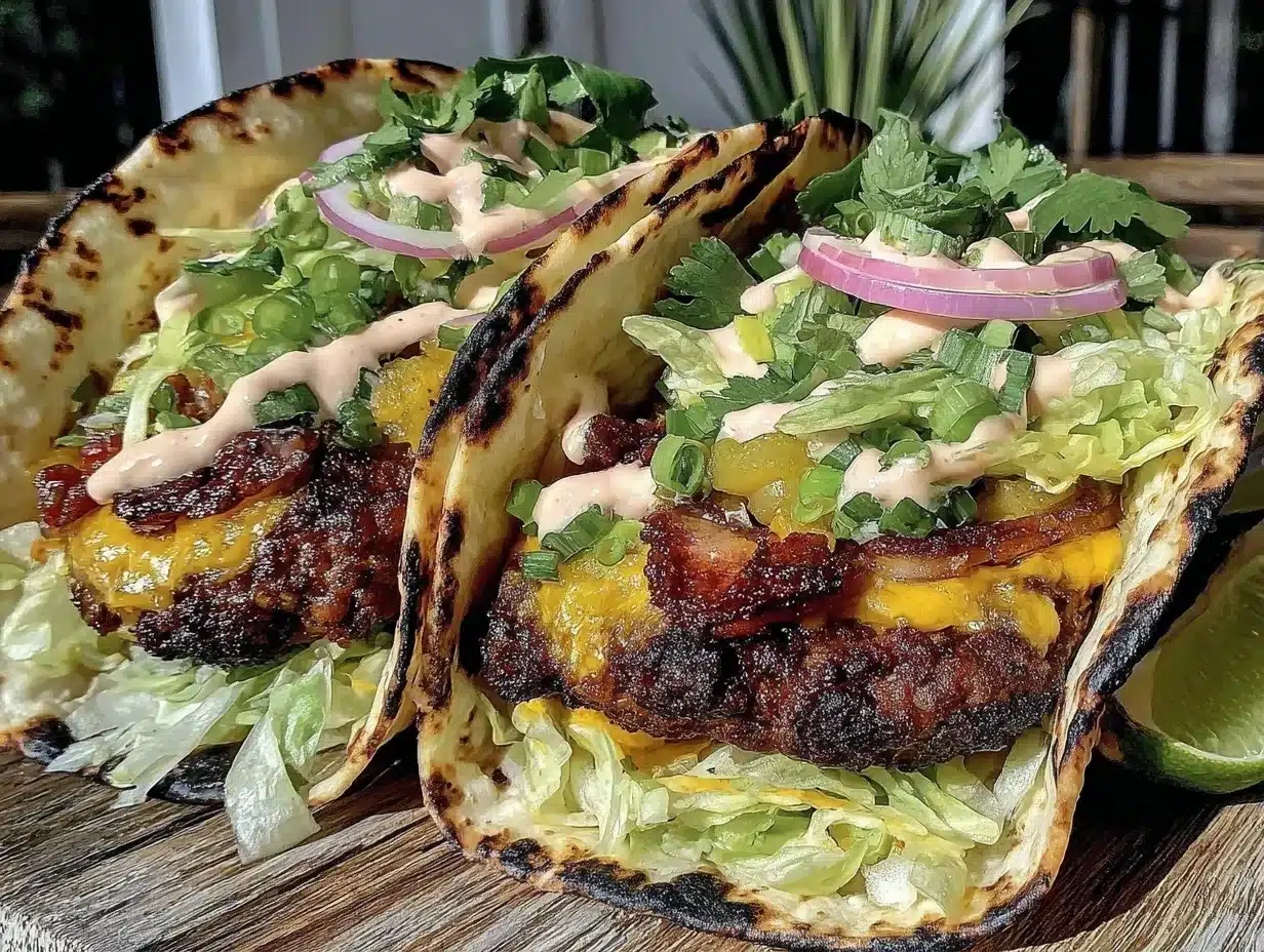 smash burger tacos preparation steps