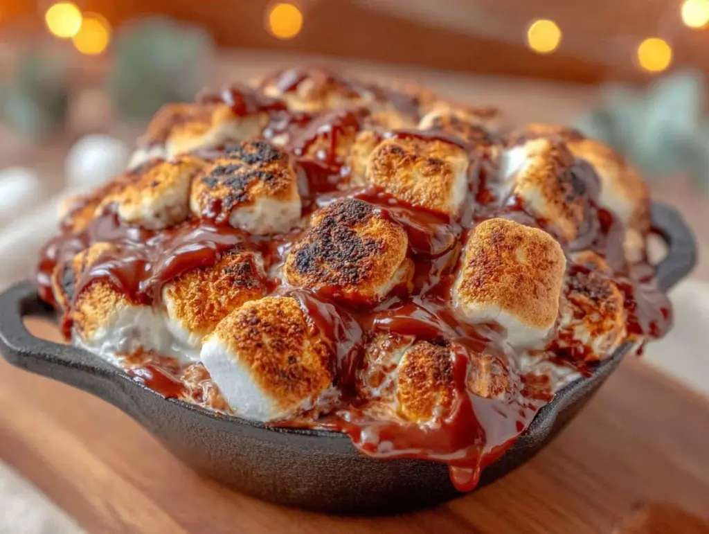 smores dip in cast iron - featured image