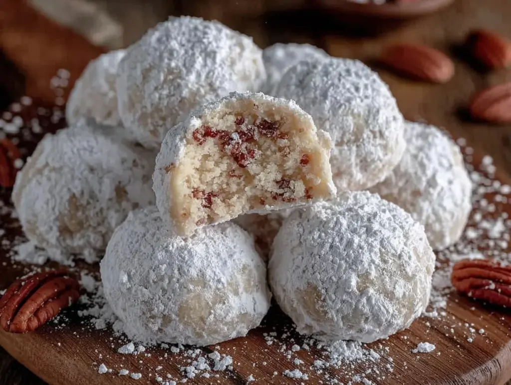 snowball cookies mexican wedding recipe - featured image