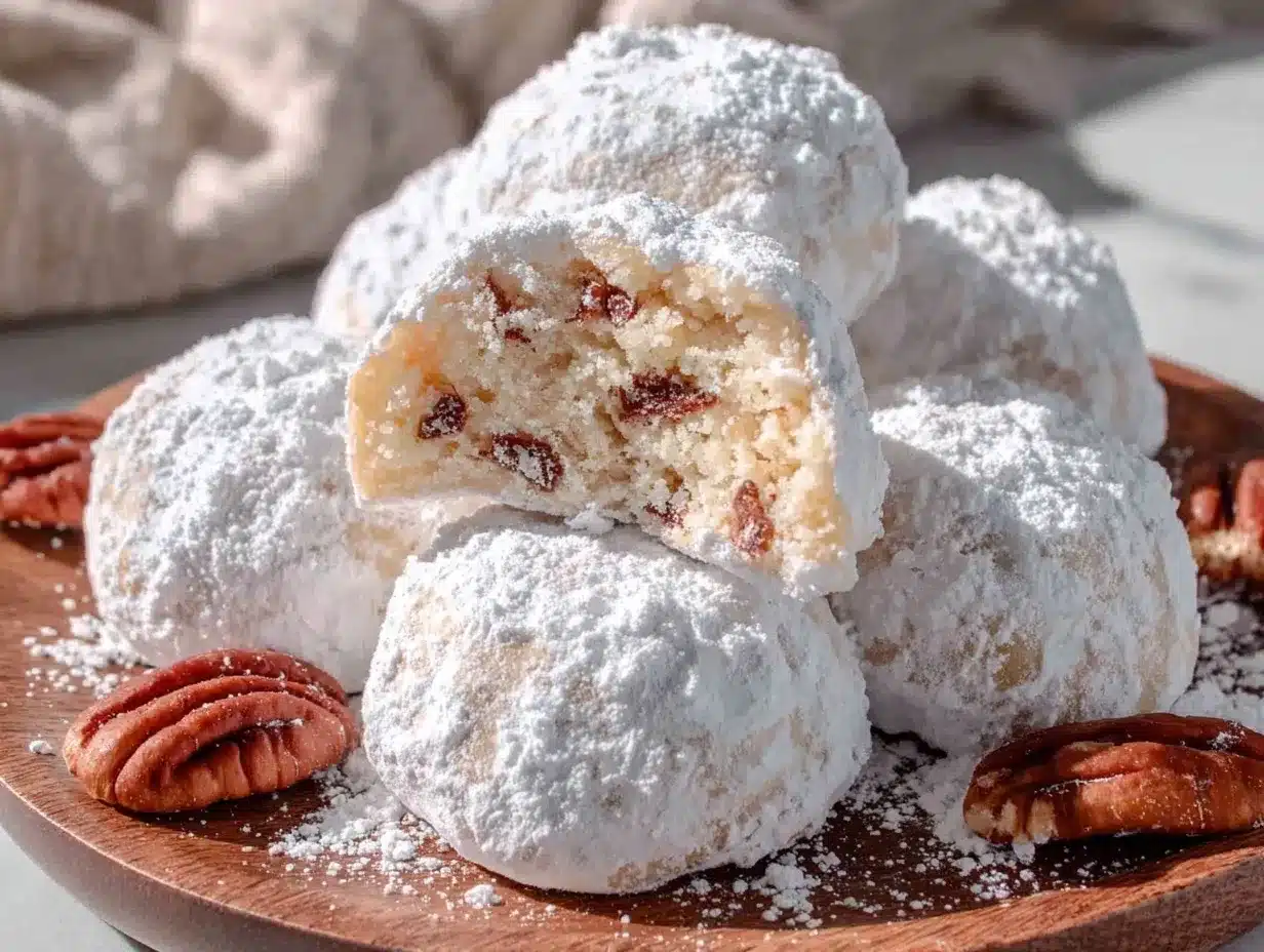 snowball cookies mexican wedding recipe preparation steps