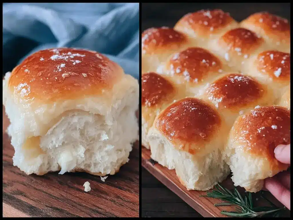 soft fluffy dinner rolls - featured image