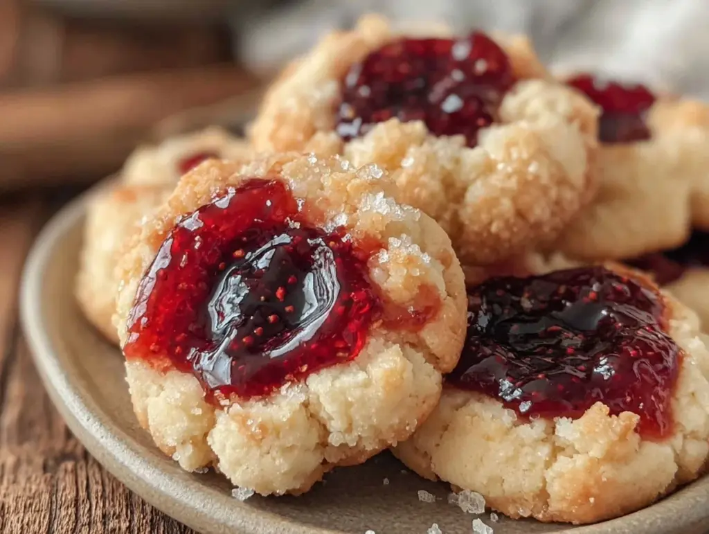 thumbprint cookies with jam - featured image