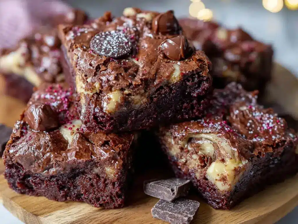 triple chocolate brownies - featured image
