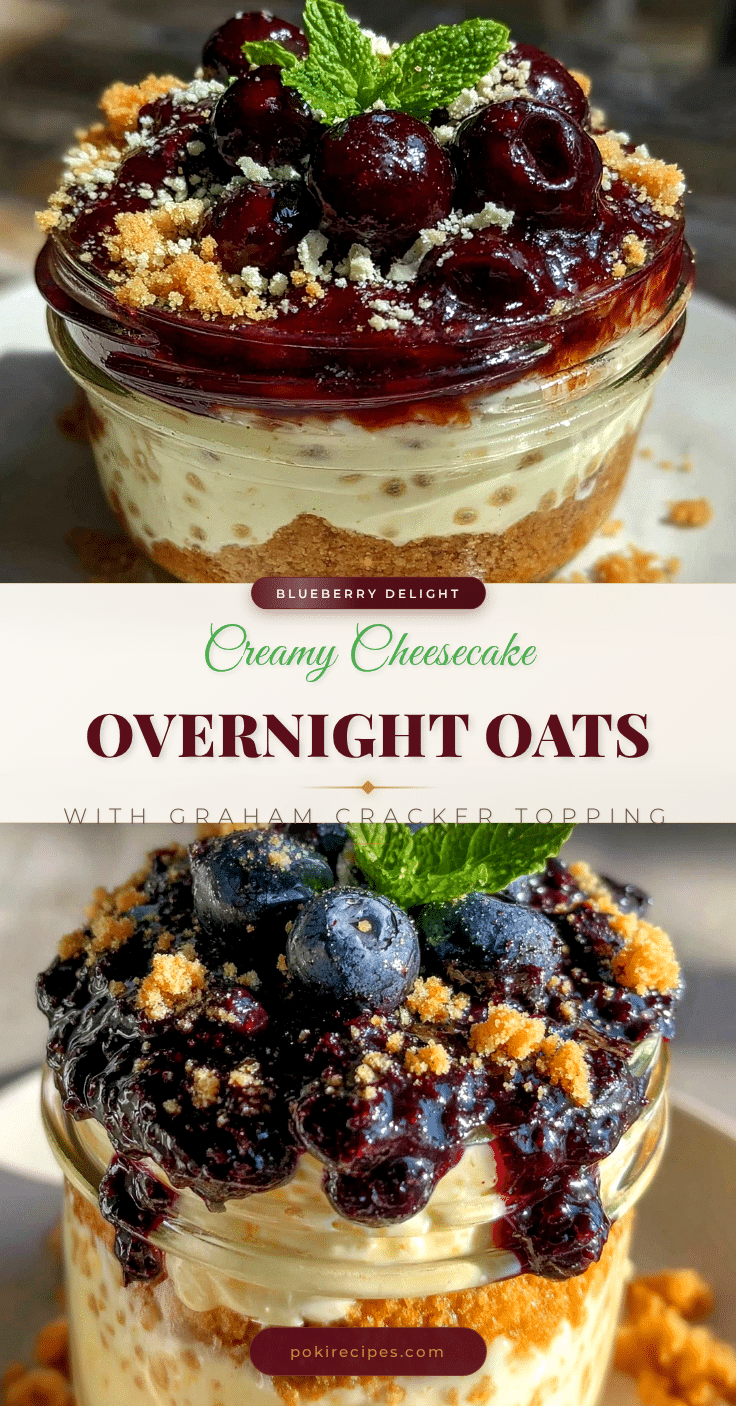 blueberry cheesecake overnight oats recipe