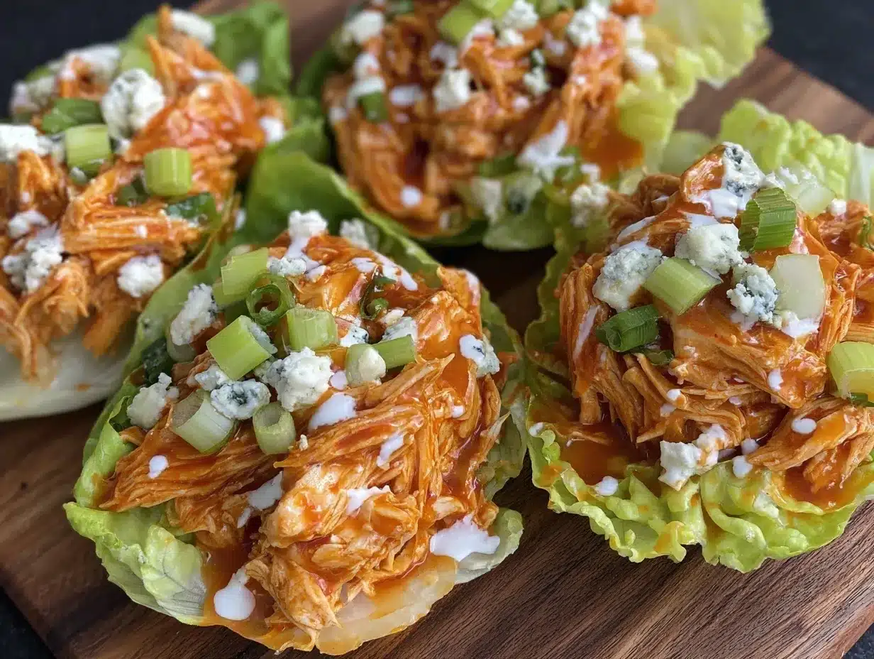buffalo chicken salad lettuce wraps preparation steps