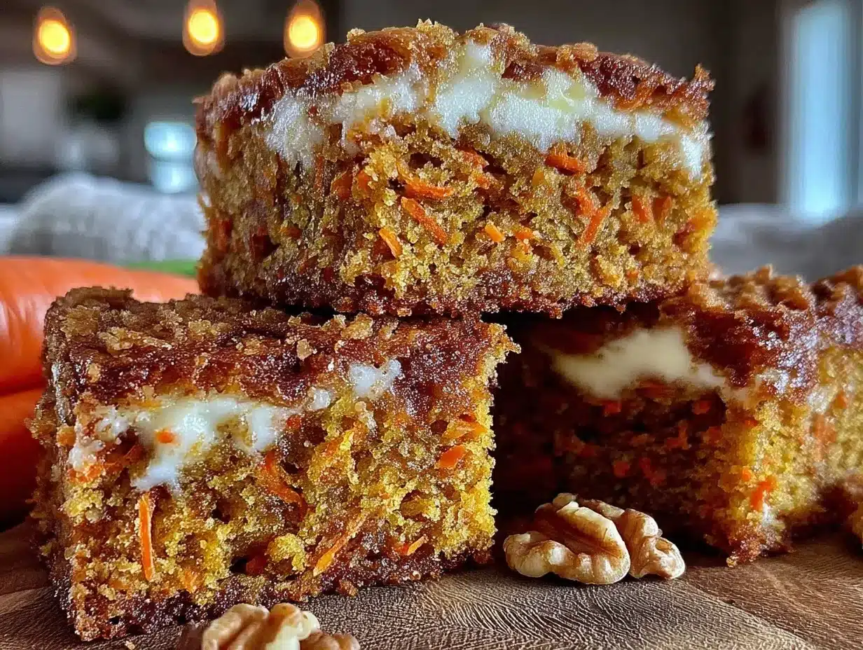 carrot cake blondies preparation steps