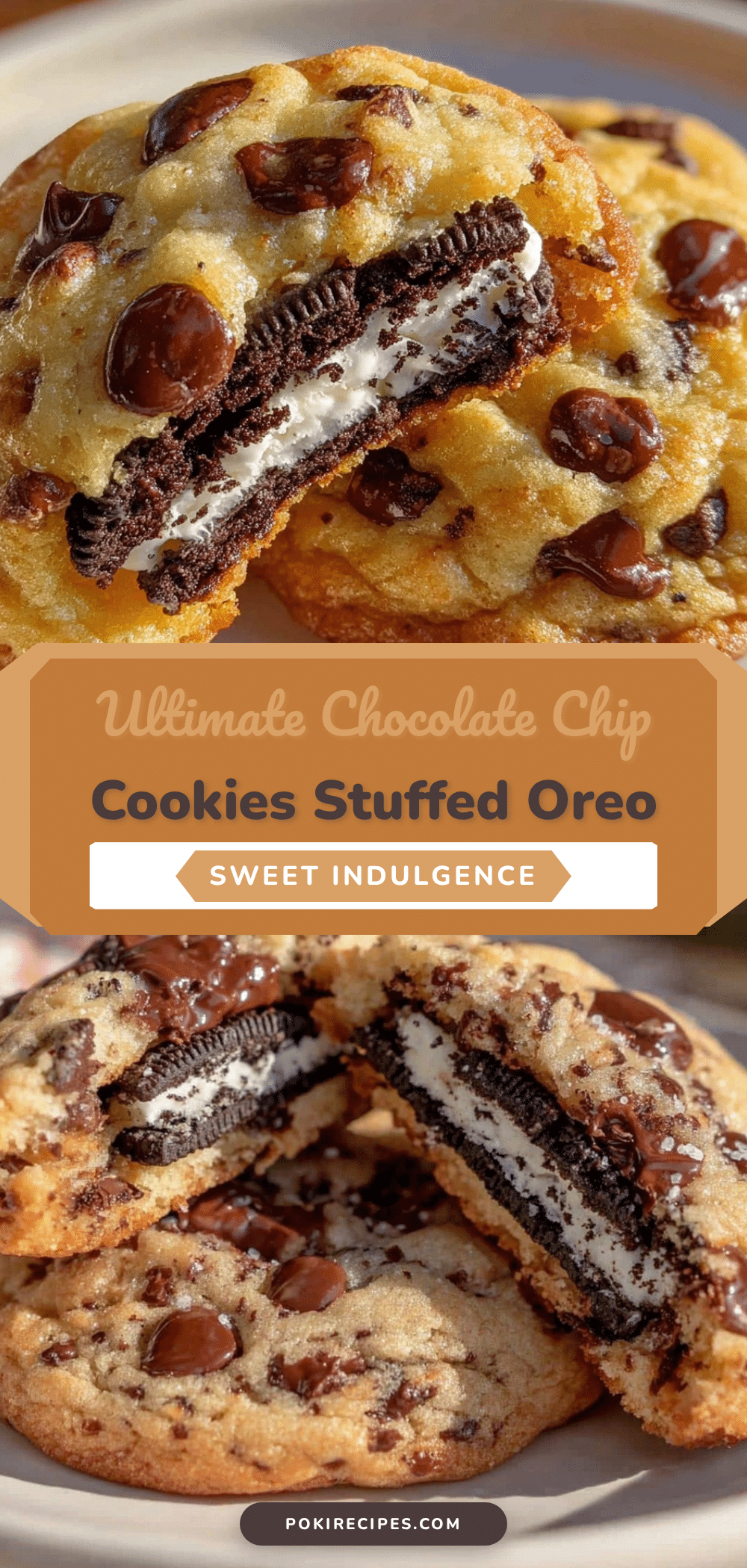 chocolate chip cookie stuffed oreo treats recipe
