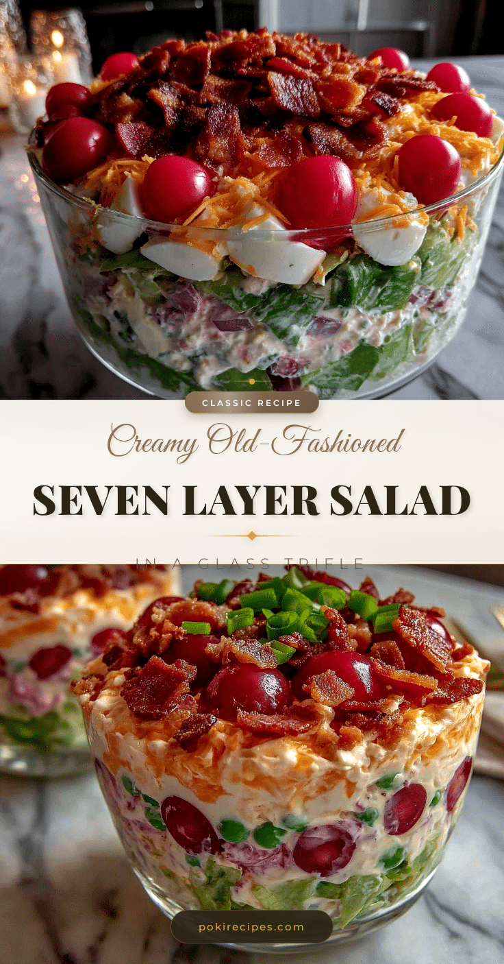 classic creamy old-fashioned seven layer salad recipe