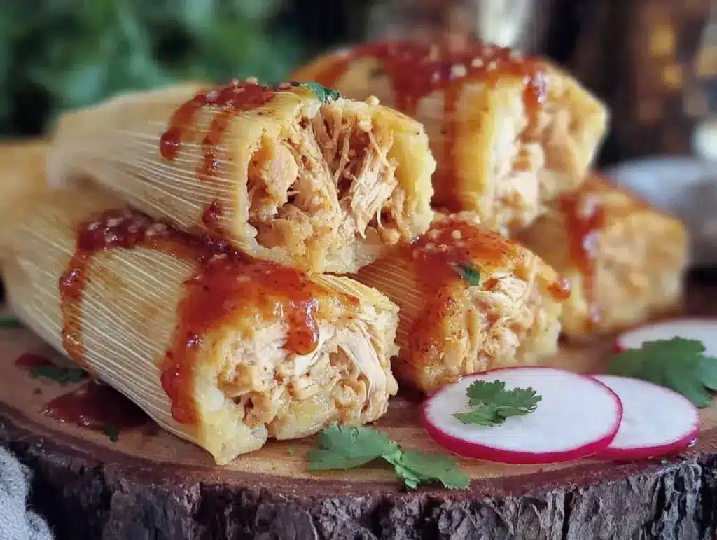 classic homemade chicken tamales - featured image