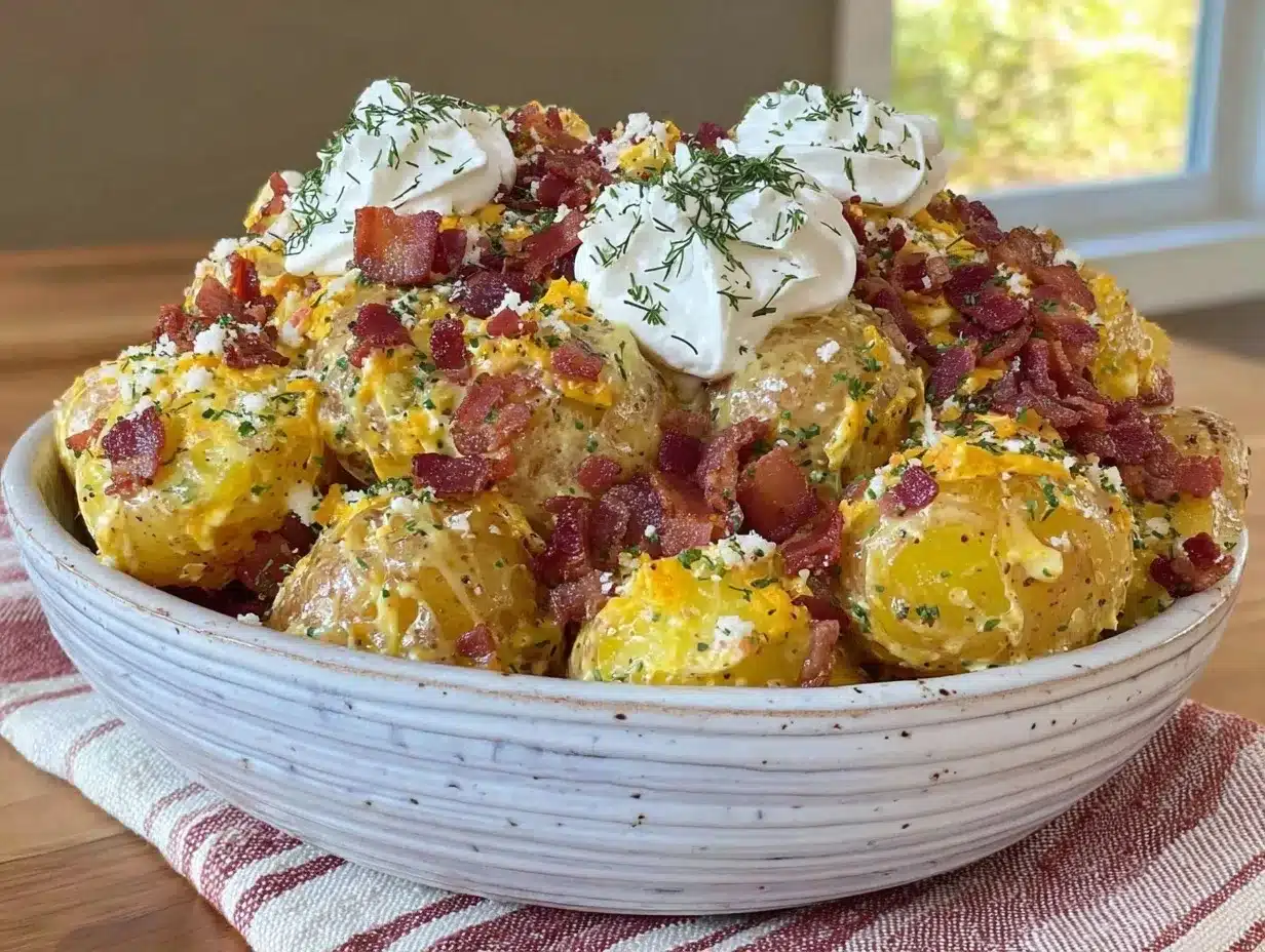 creamy dill pickle potato salad preparation steps
