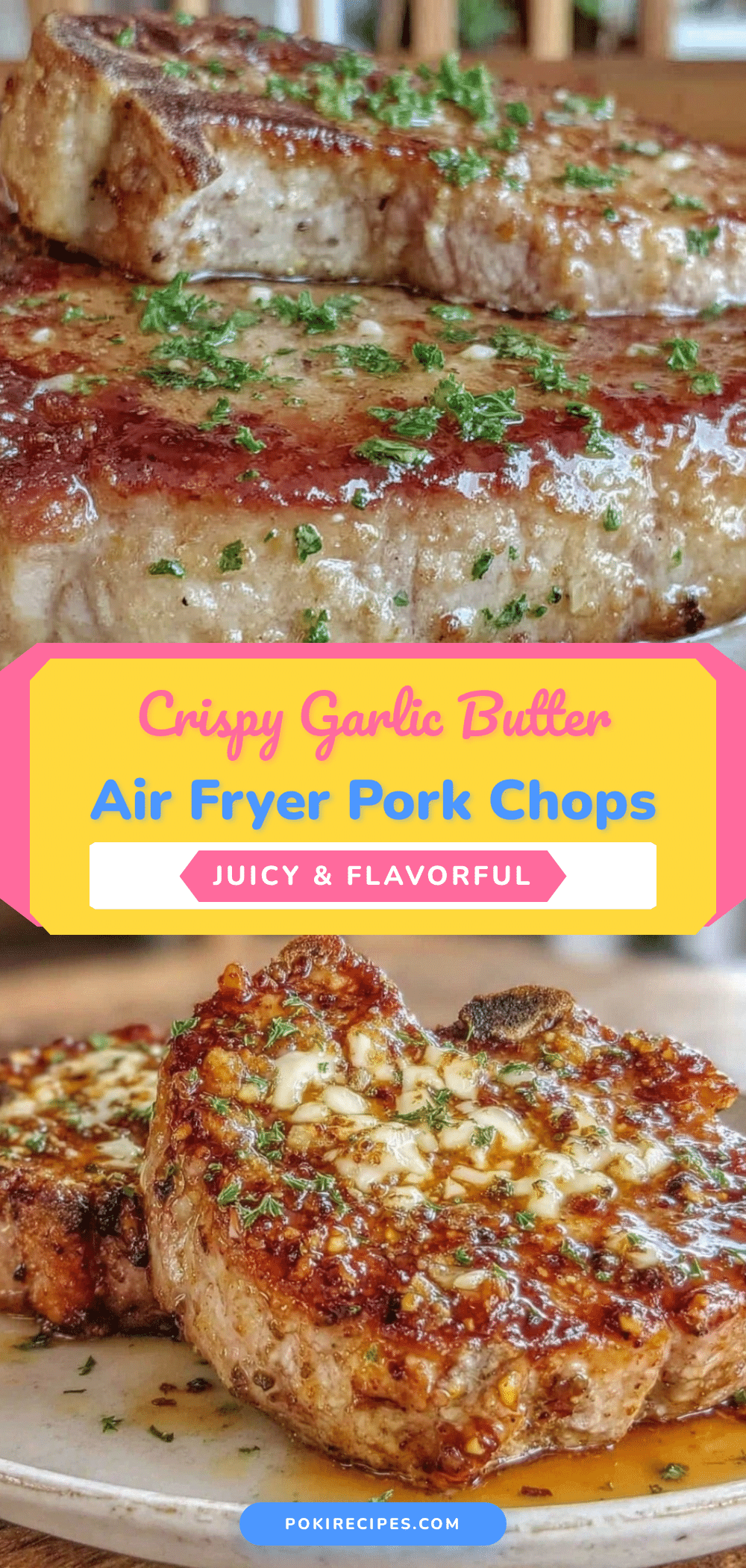 crispy air fryer bone-in pork chops recipe