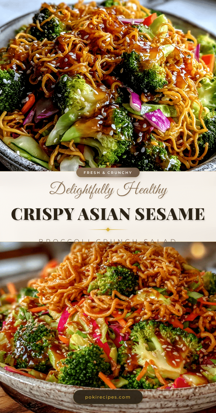crispy asian sesame broccoli crunch salad recipe
