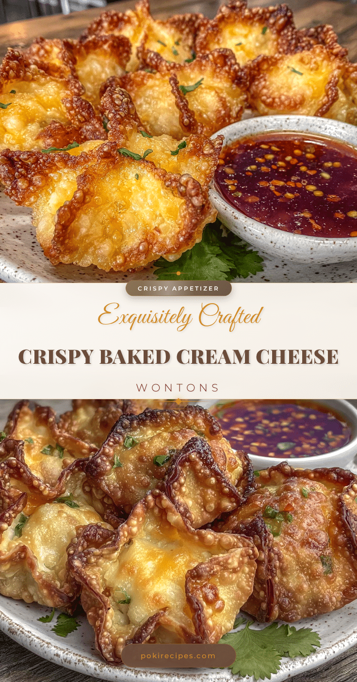 crispy baked cream cheese wontons recipe