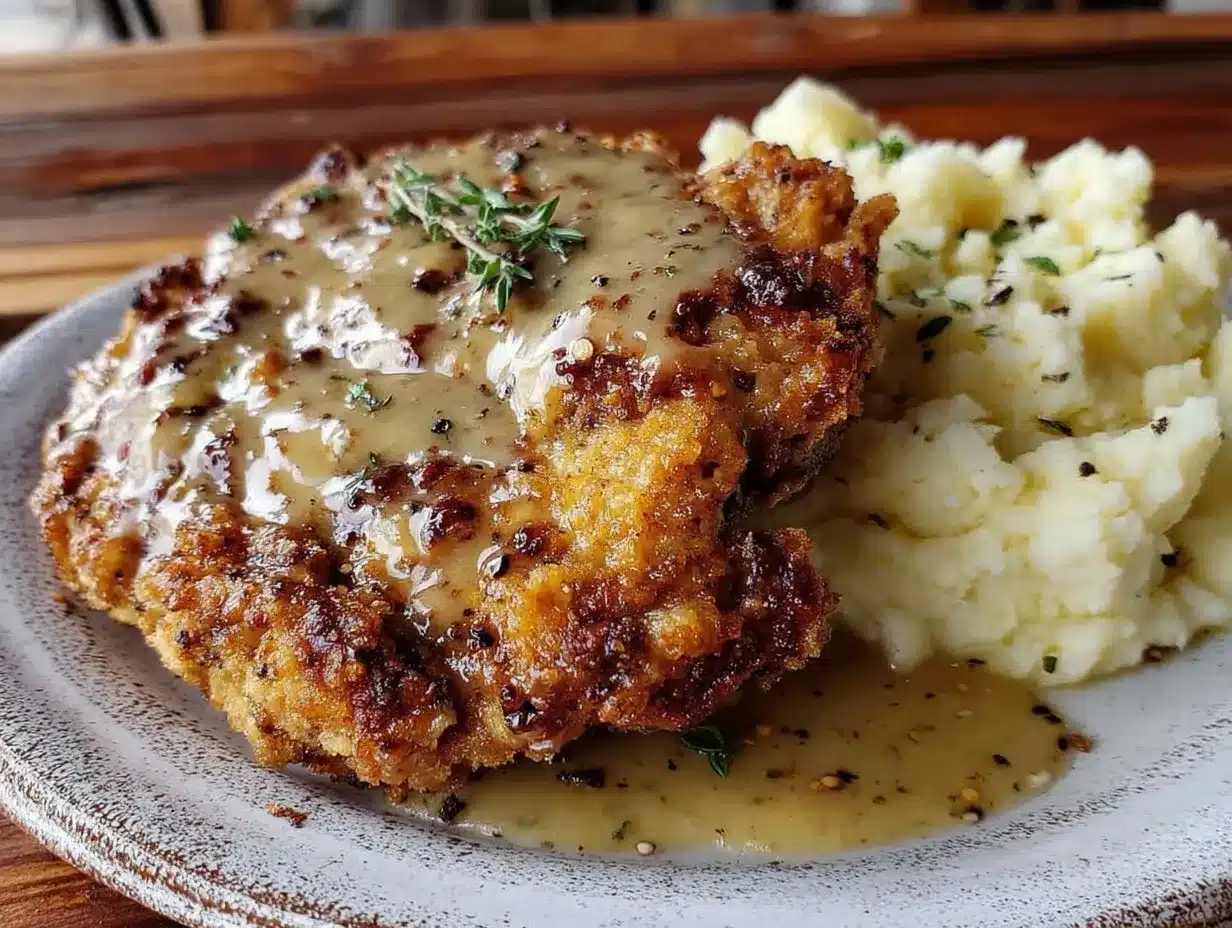crispy chicken fried steak preparation steps