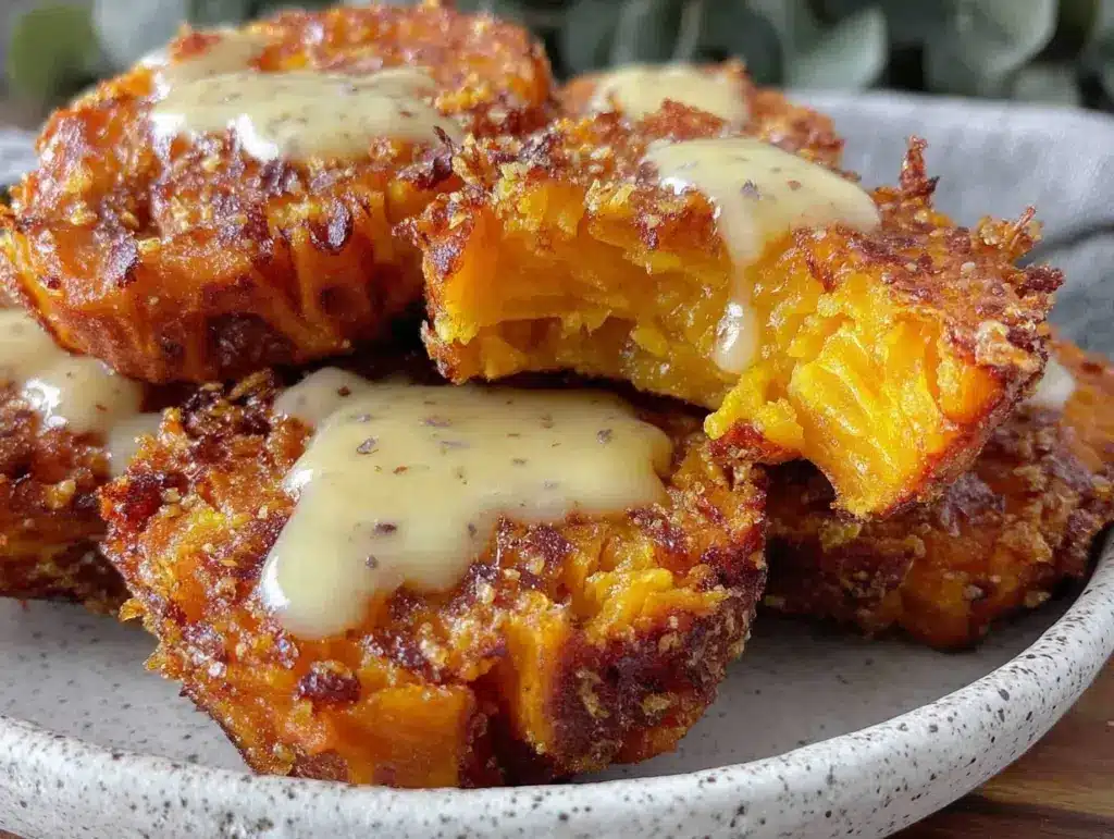 crispy smashed sweet potatoes - featured image