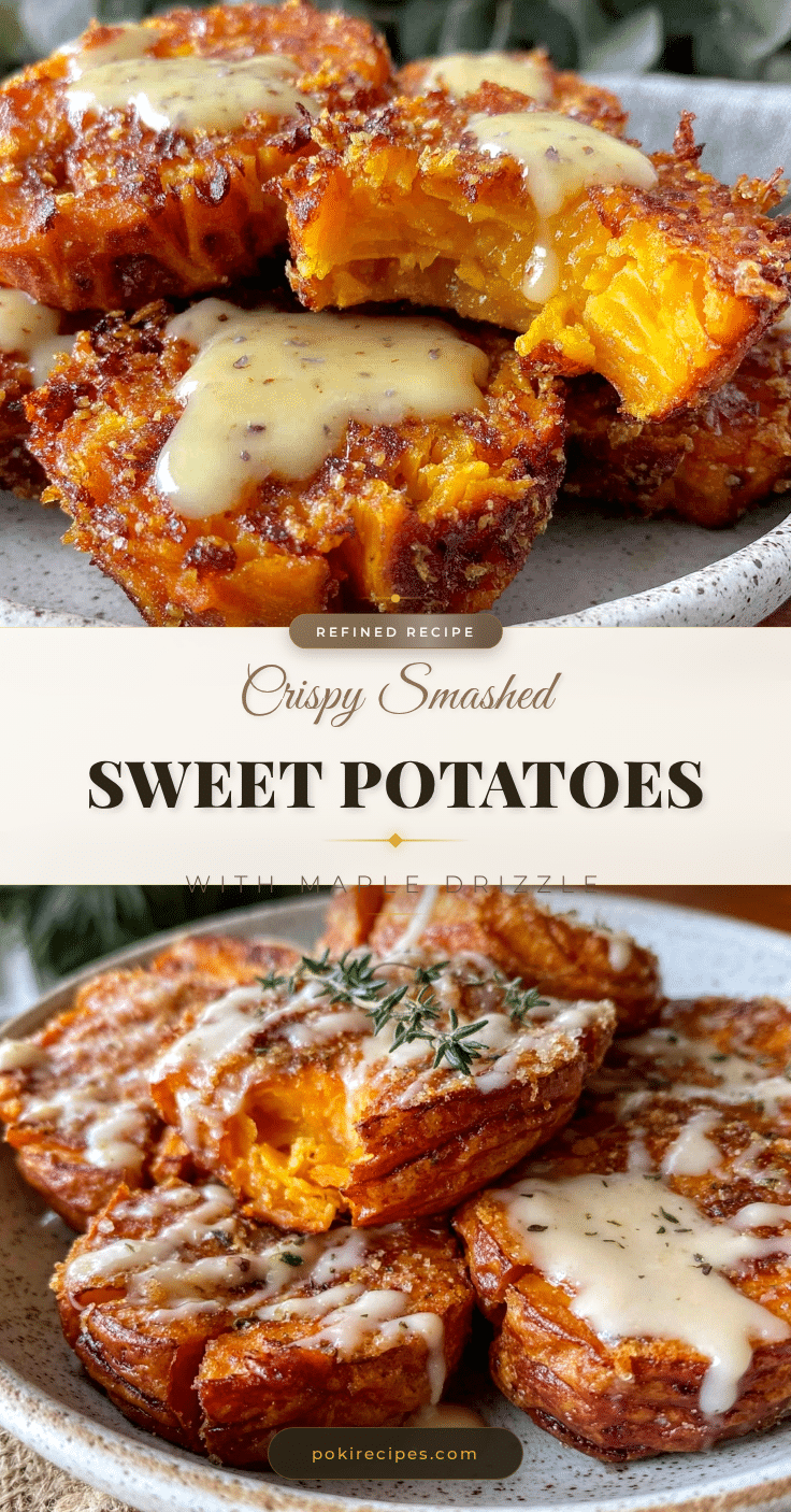 crispy smashed sweet potatoes recipe