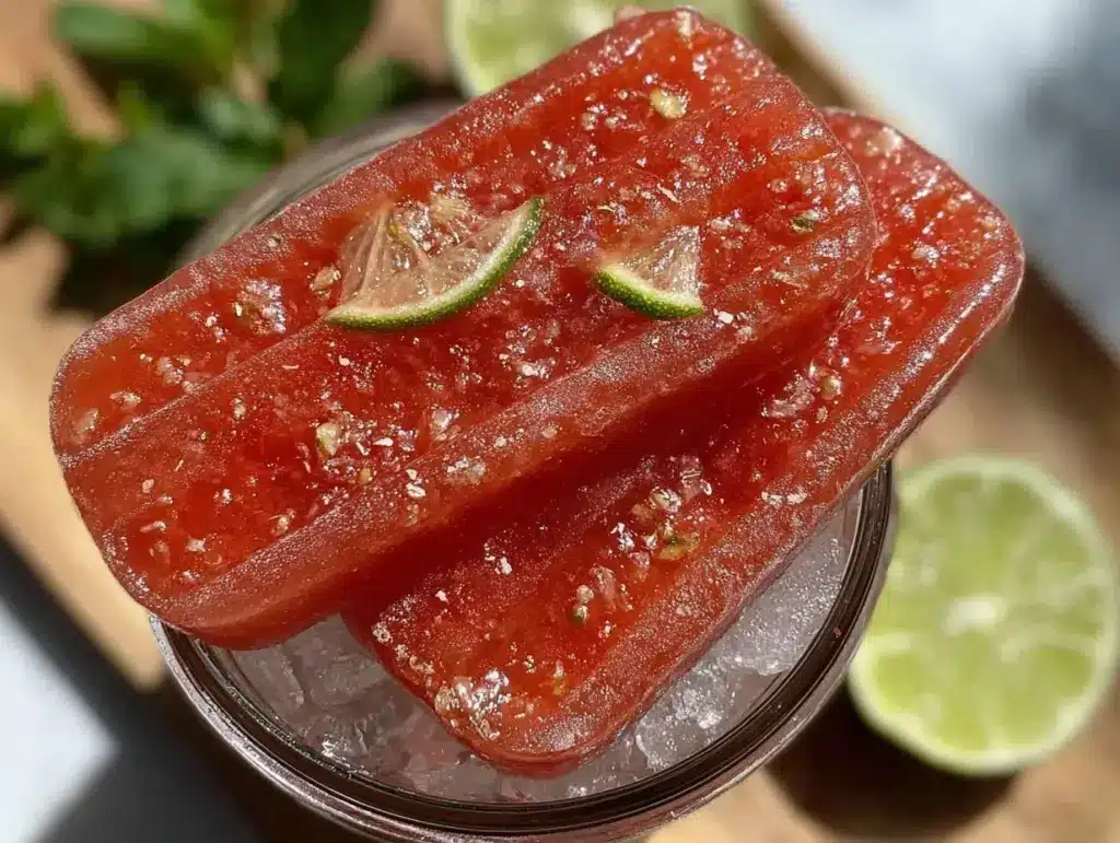 fresh frozen watermelon juice popsicles - featured image