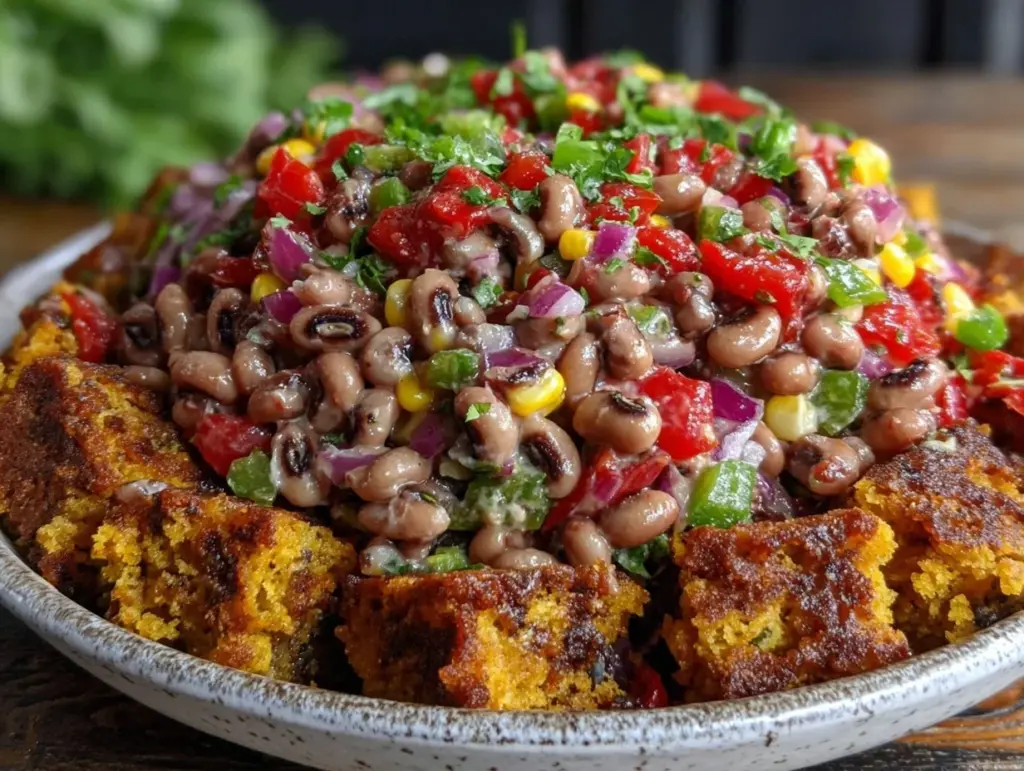 fresh texas caviar black-eyed pea salad - featured image