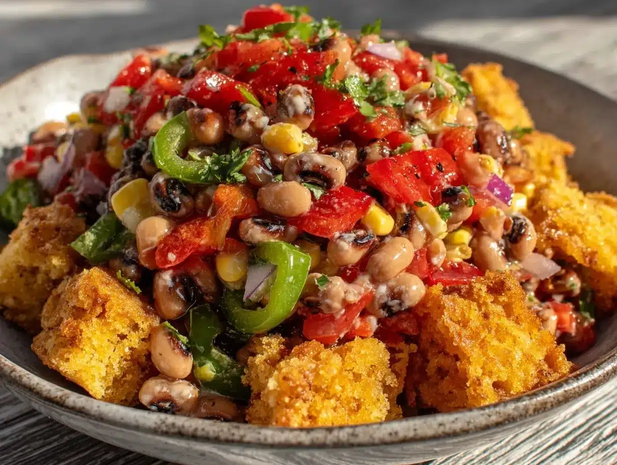 fresh texas caviar black-eyed pea salad preparation steps