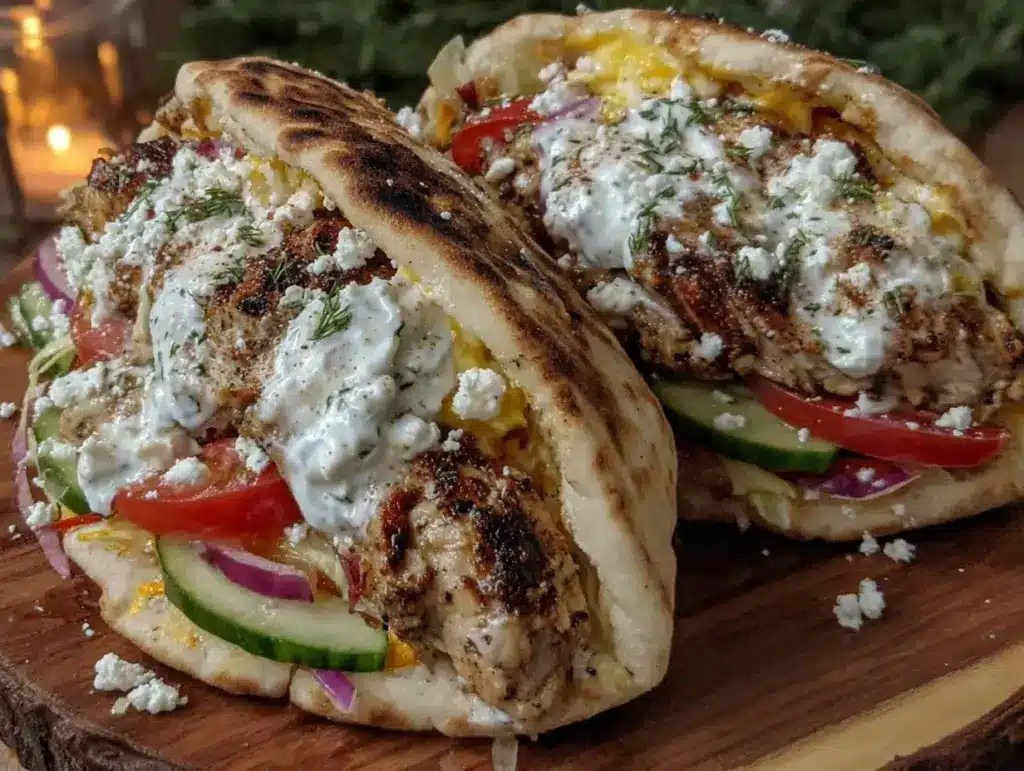 Greek chicken pita pockets - featured image