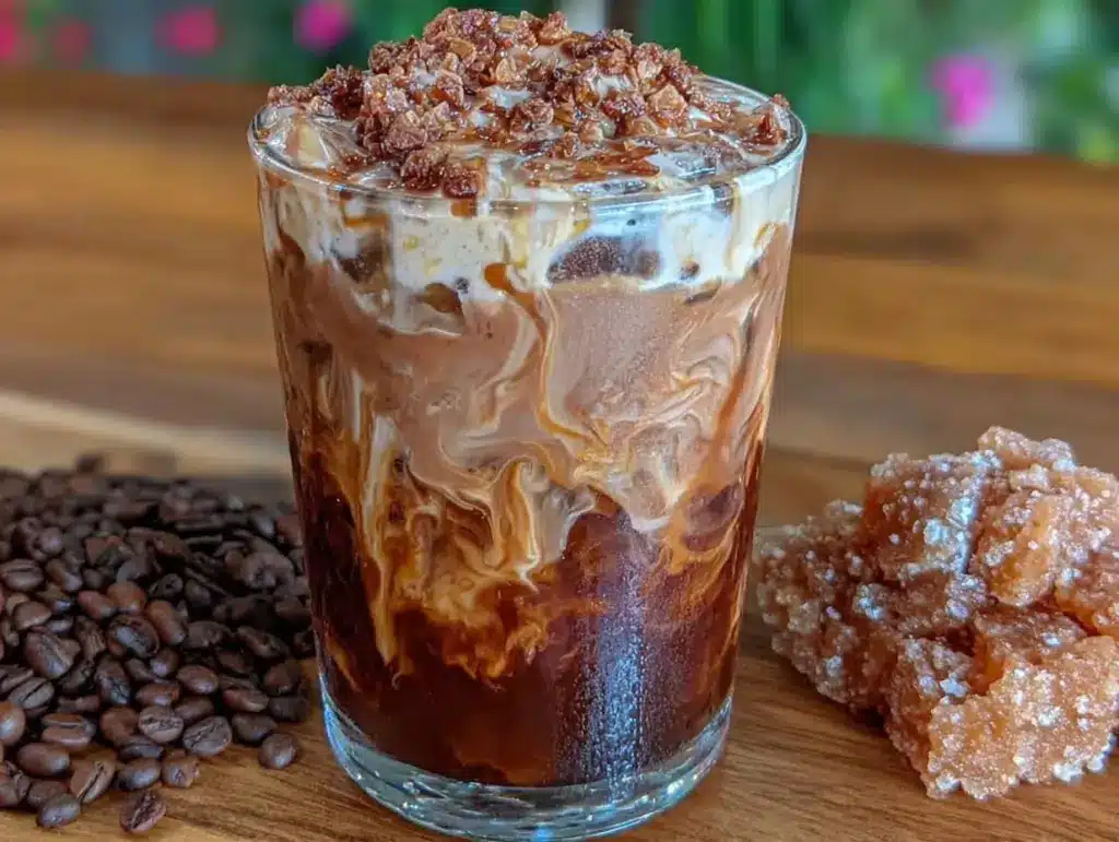 iced brown sugar oat milk shaken espresso - featured image