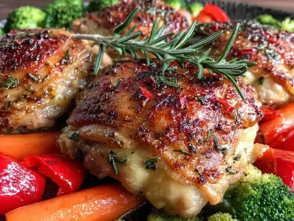 lemon herb chicken sheet pan dinner - featured image