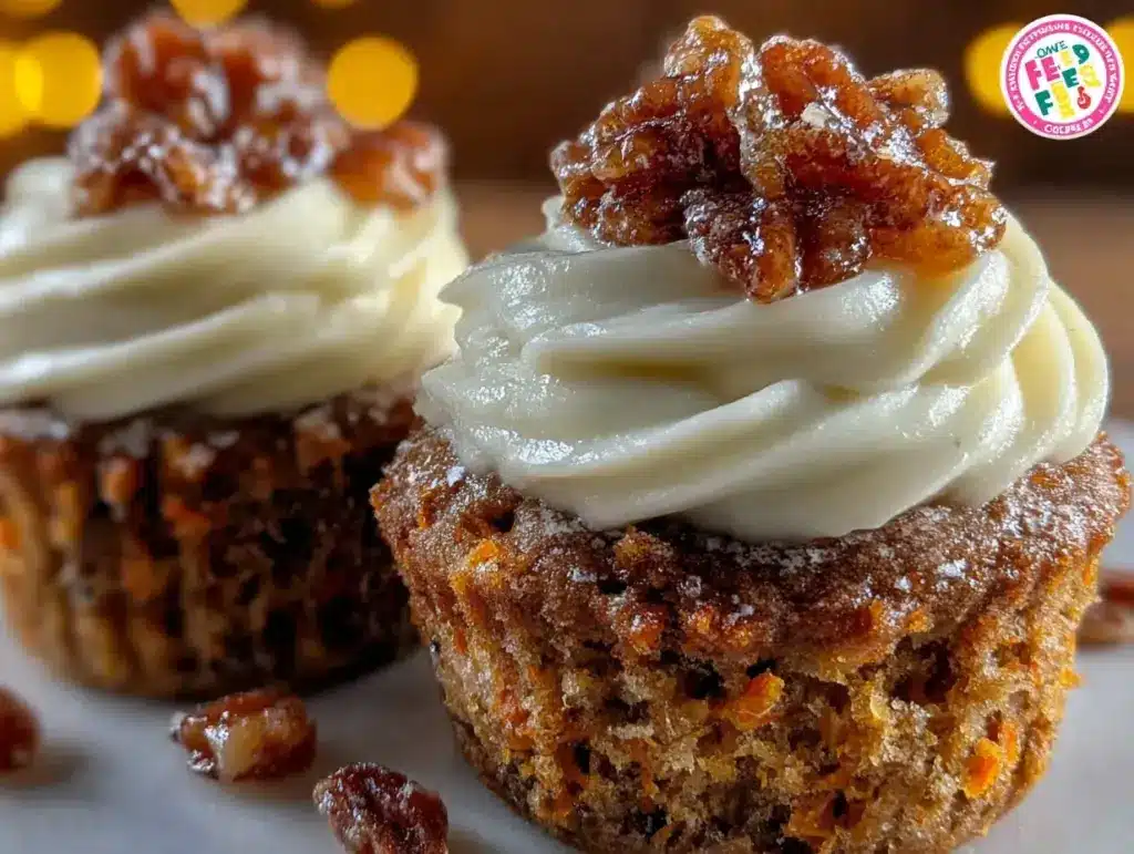 mini carrot cake cupcakes - featured image