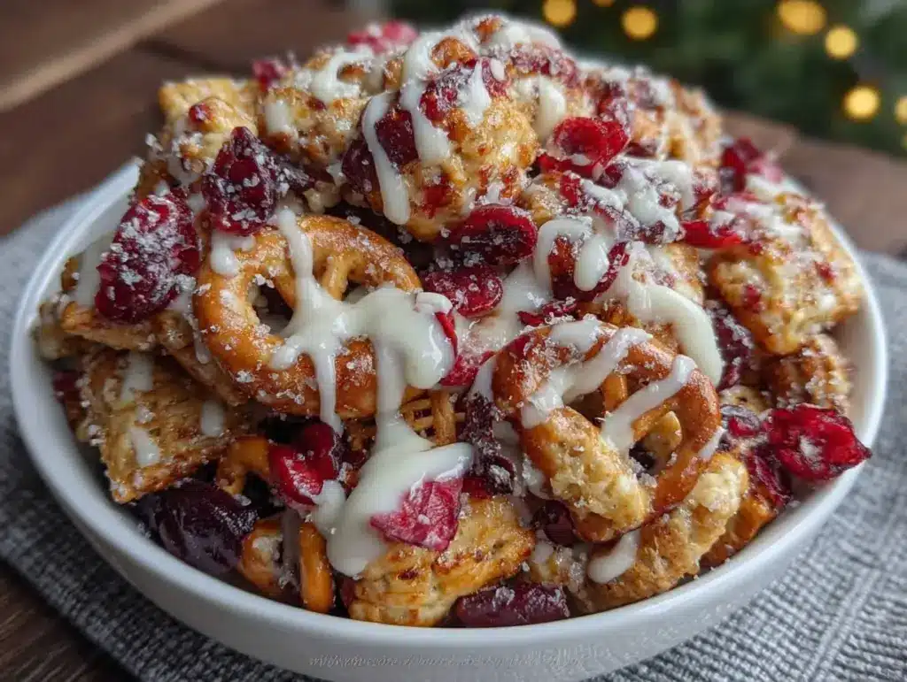 patriotic chex mix - featured image