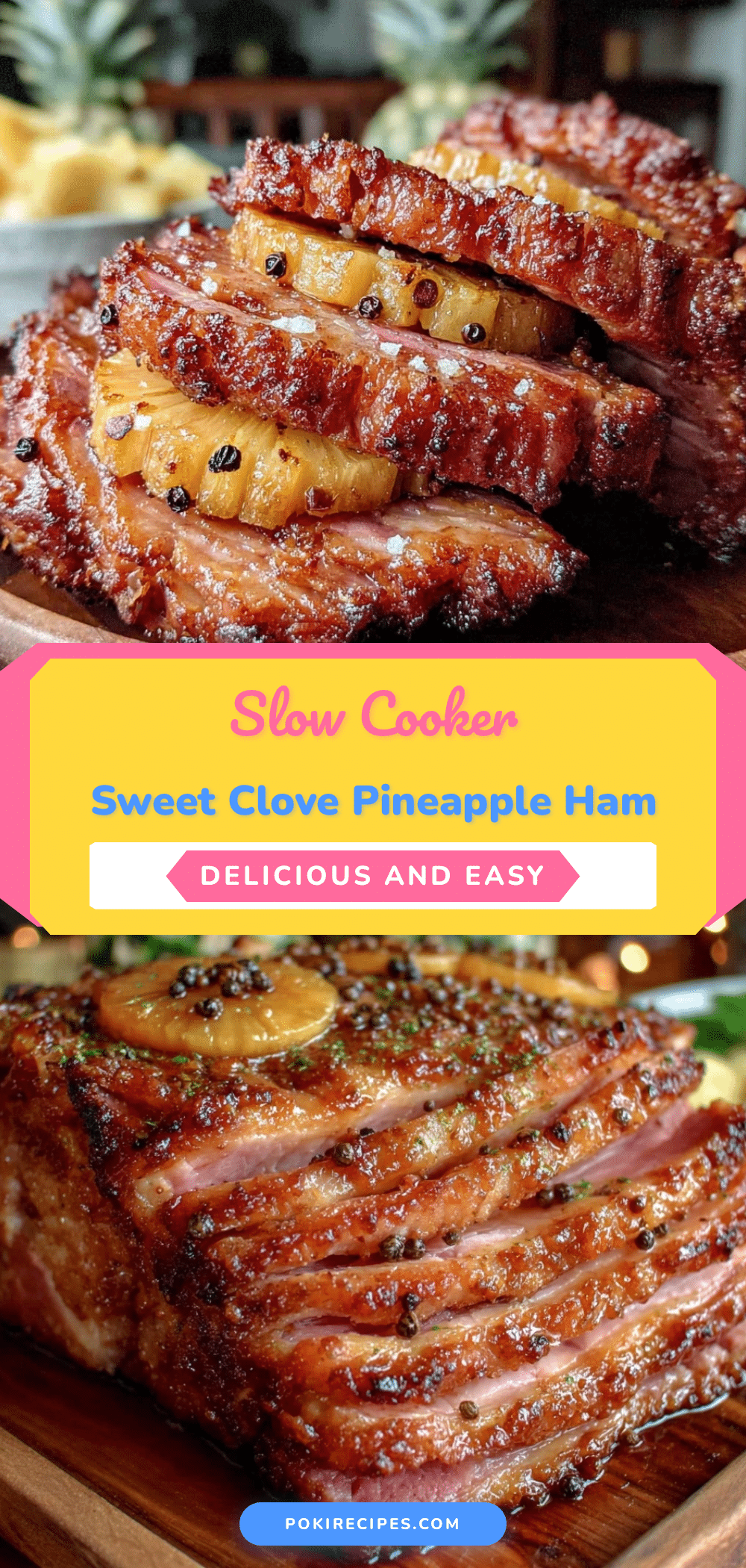 slow cooker brown sugar pineapple ham recipe