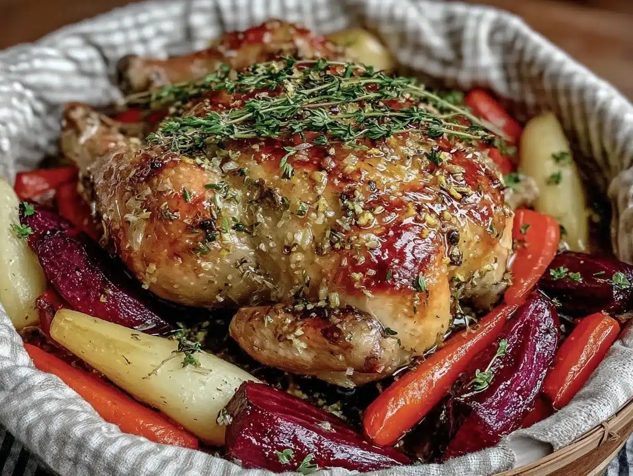 slow cooker lemon garlic whole chicken preparation steps