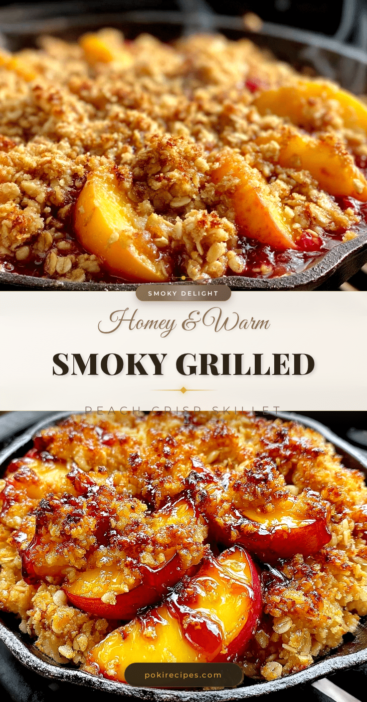 smoked peach crisp skillet recipe recipe