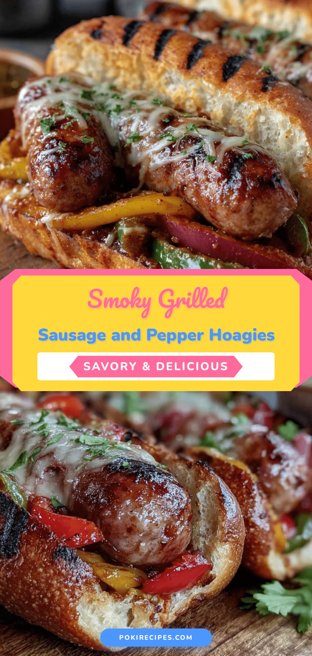 smoked sausage and pepper hoagie sandwiches recipe