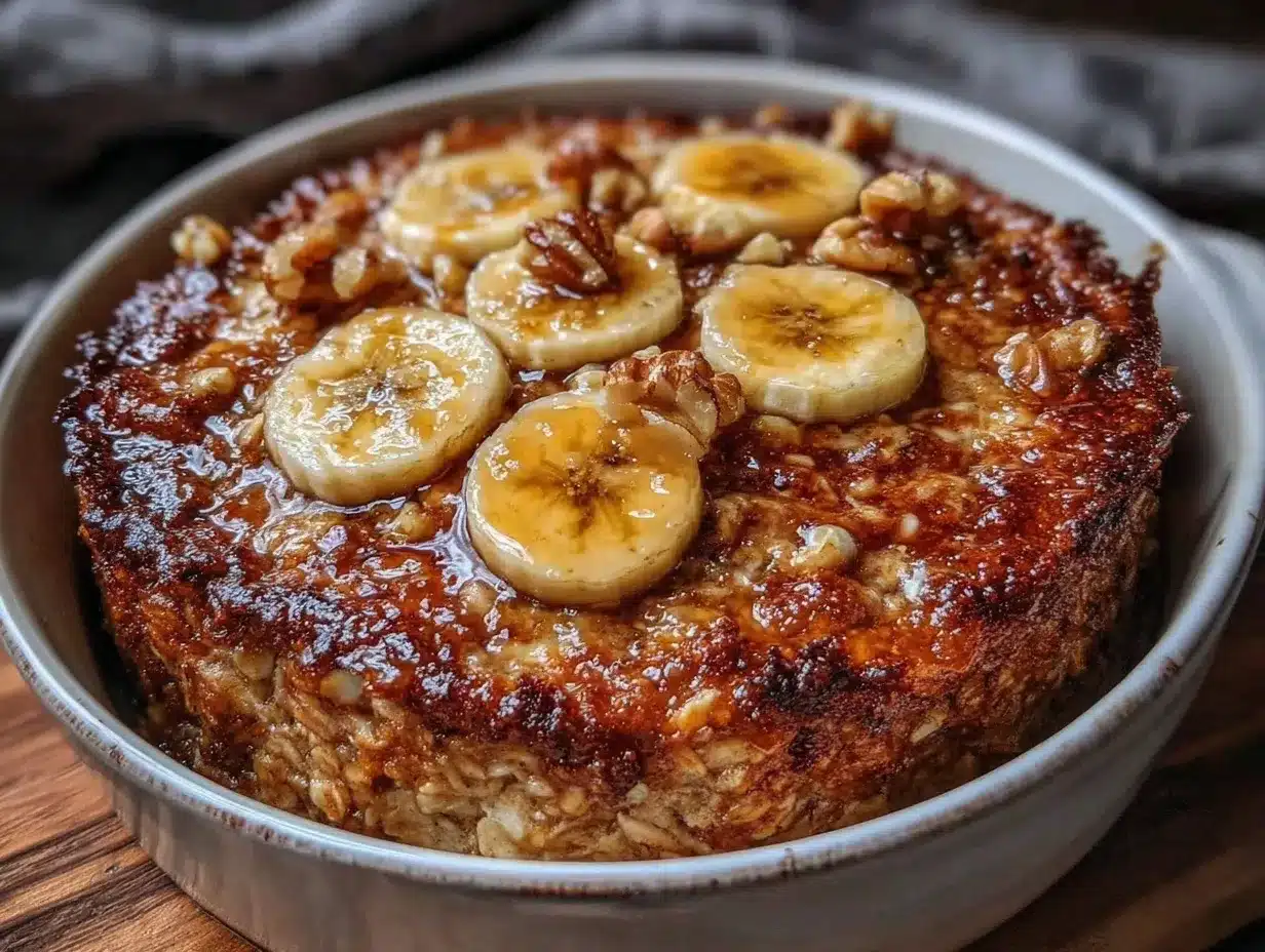 banana bread baked oatmeal preparation steps