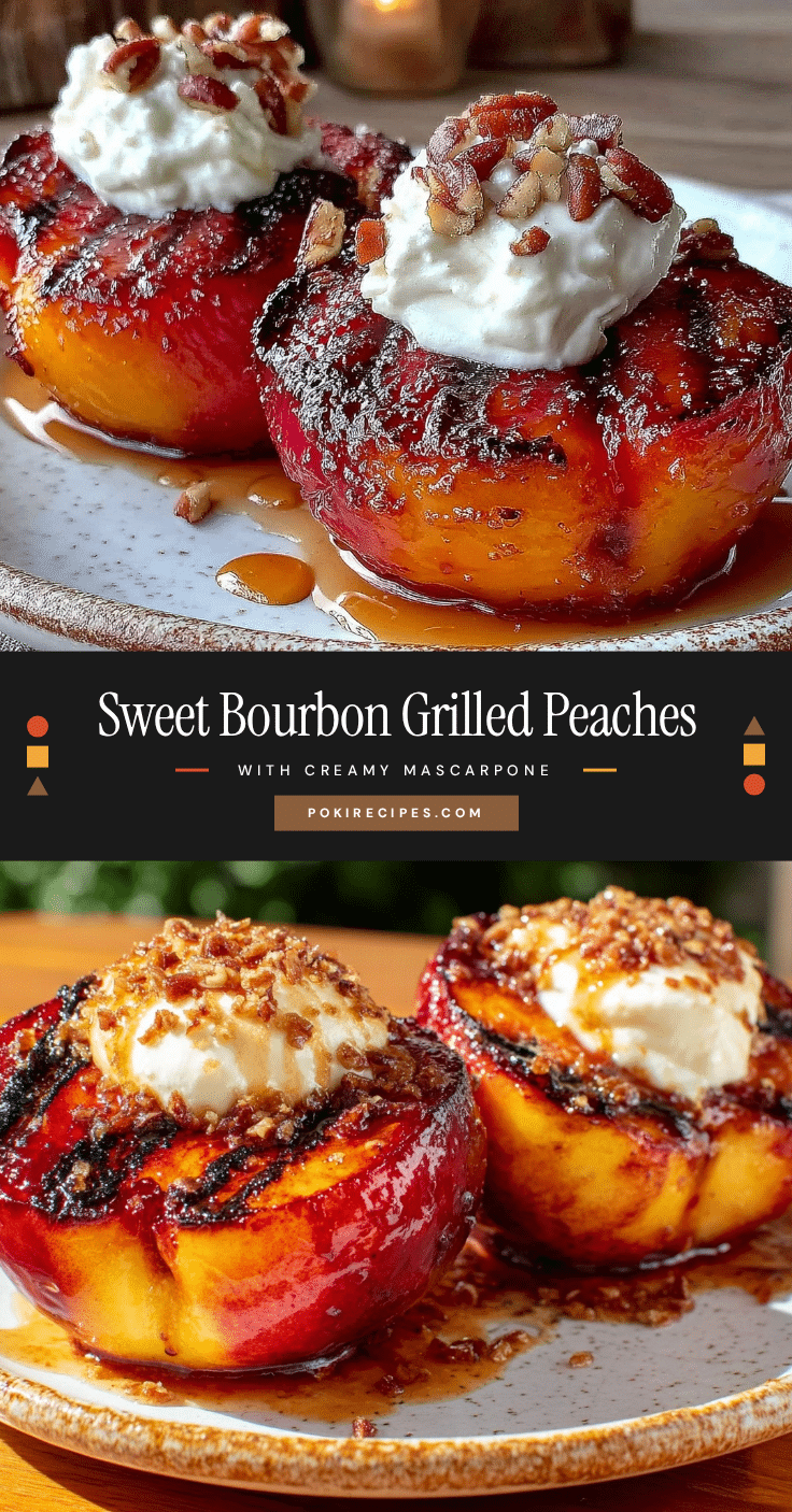 Bourbon grilled peaches recipe