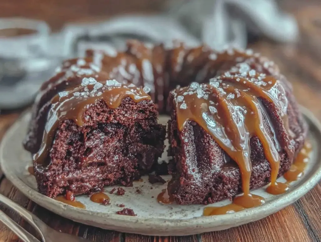 chocolate whiskey bundt cake - featured image