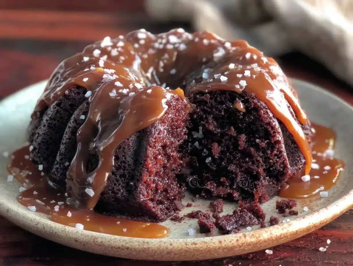 chocolate whiskey bundt cake preparation steps