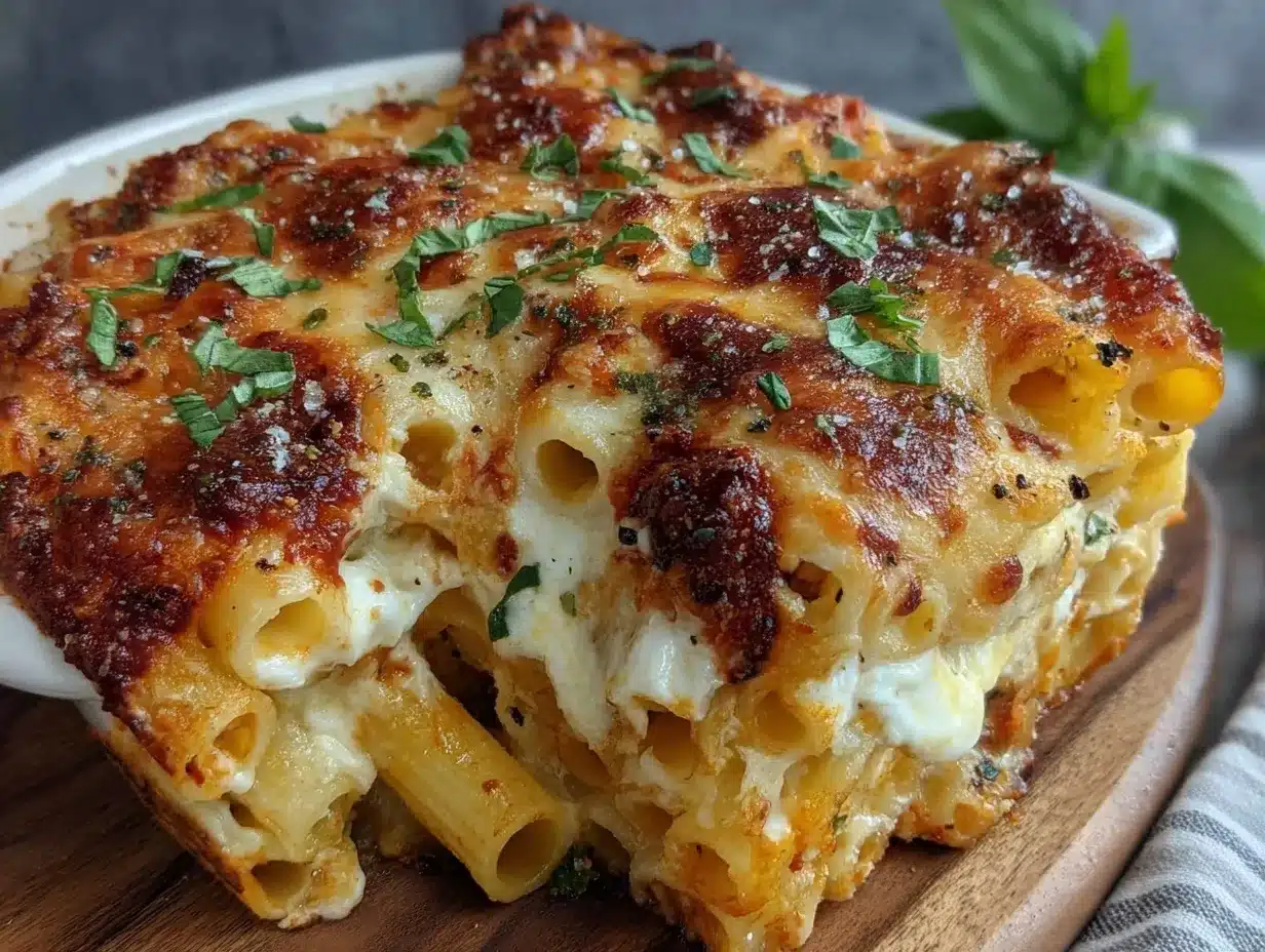 creamy baked ziti preparation steps