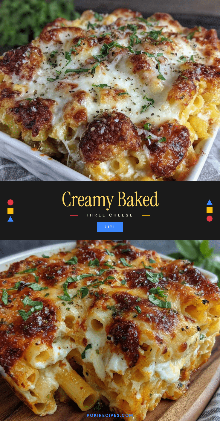 creamy baked ziti recipe
