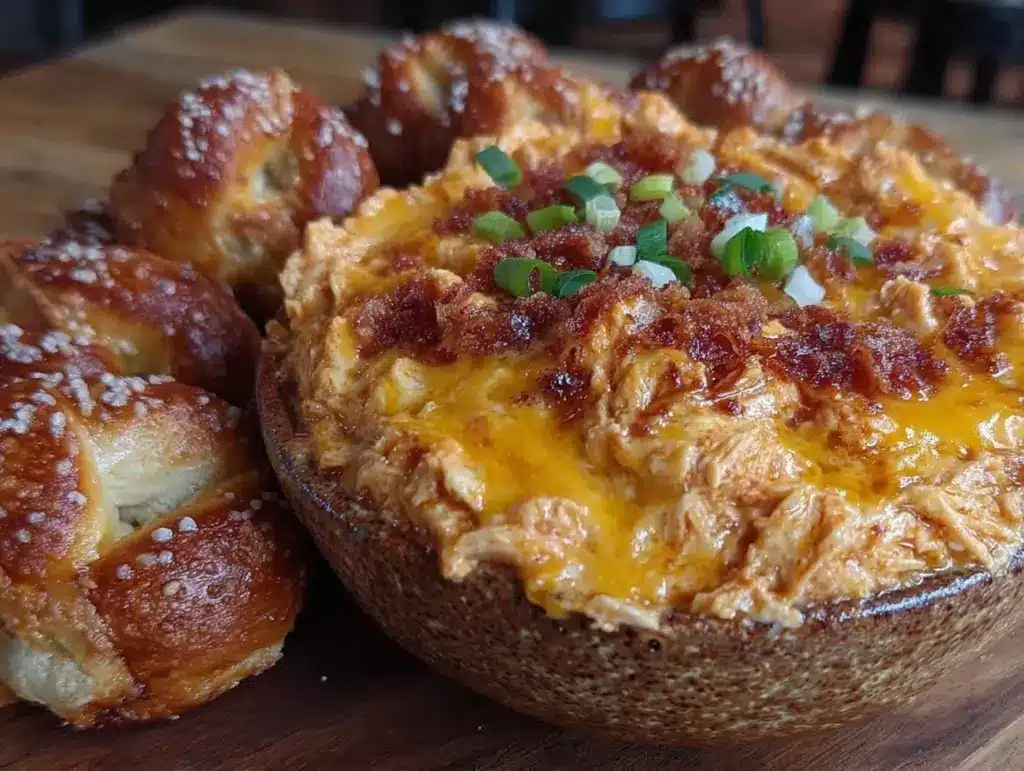 creamy buffalo chicken dip - featured image