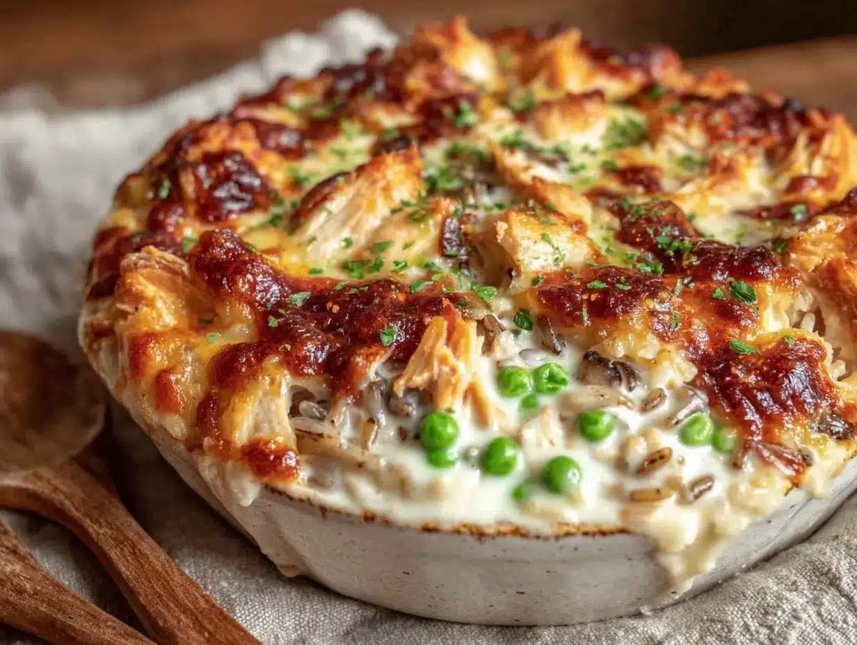 creamy comfort chicken and wild rice casserole preparation steps