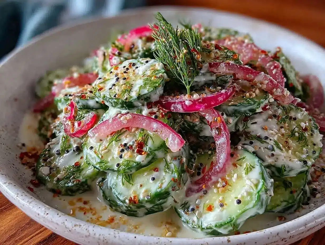 creamy cucumber dill salad preparation steps