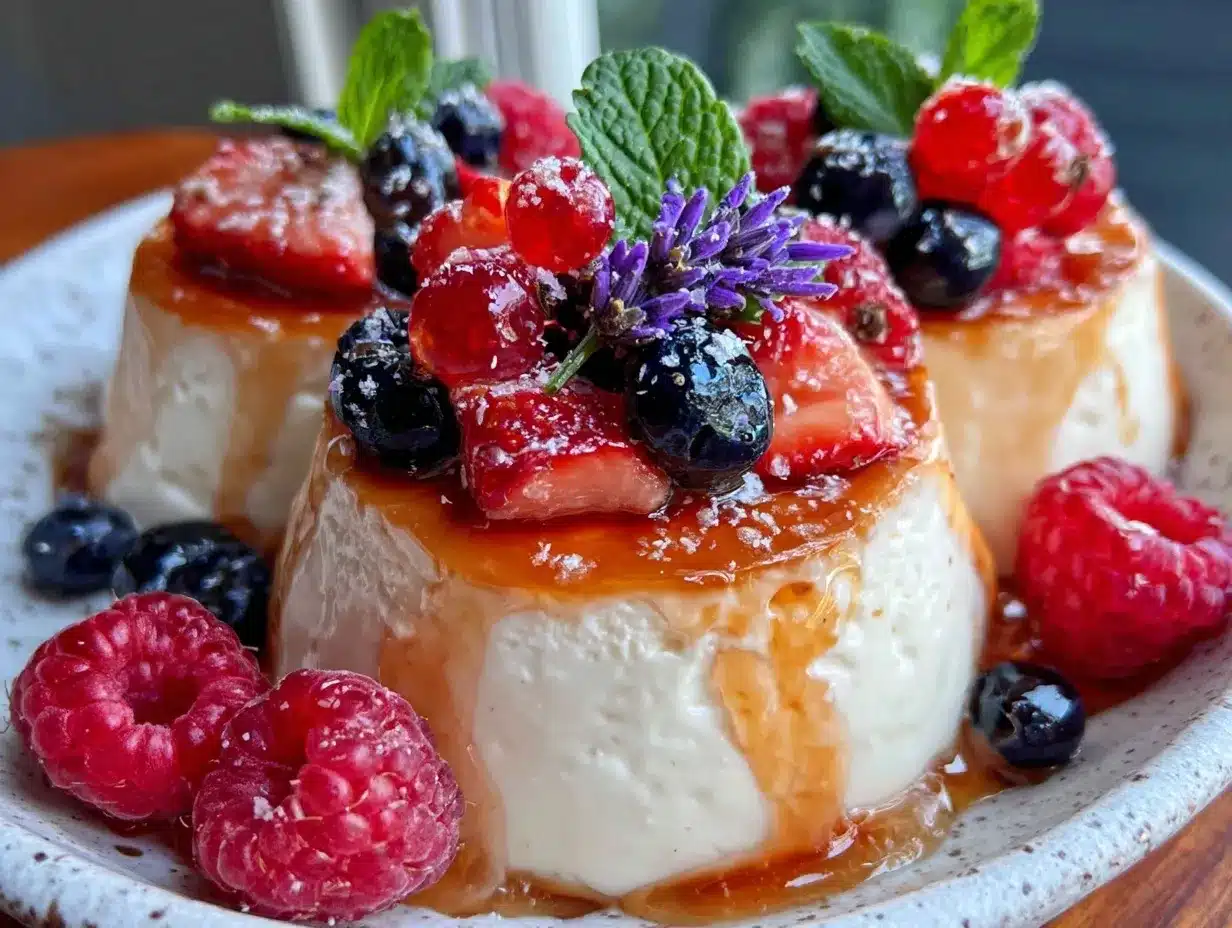 creamy lavender honey panna cotta preparation steps