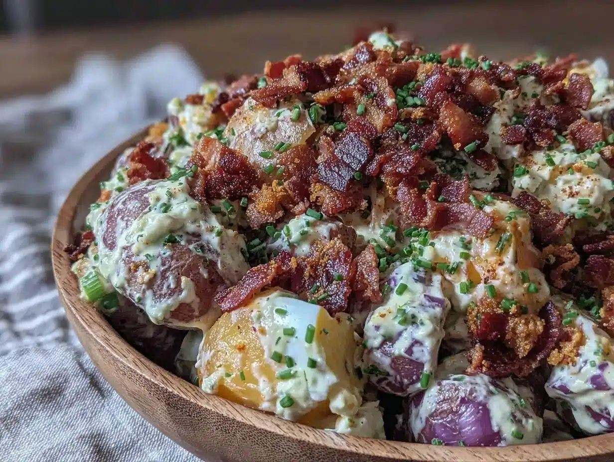 creamy loaded baked potato salad preparation steps