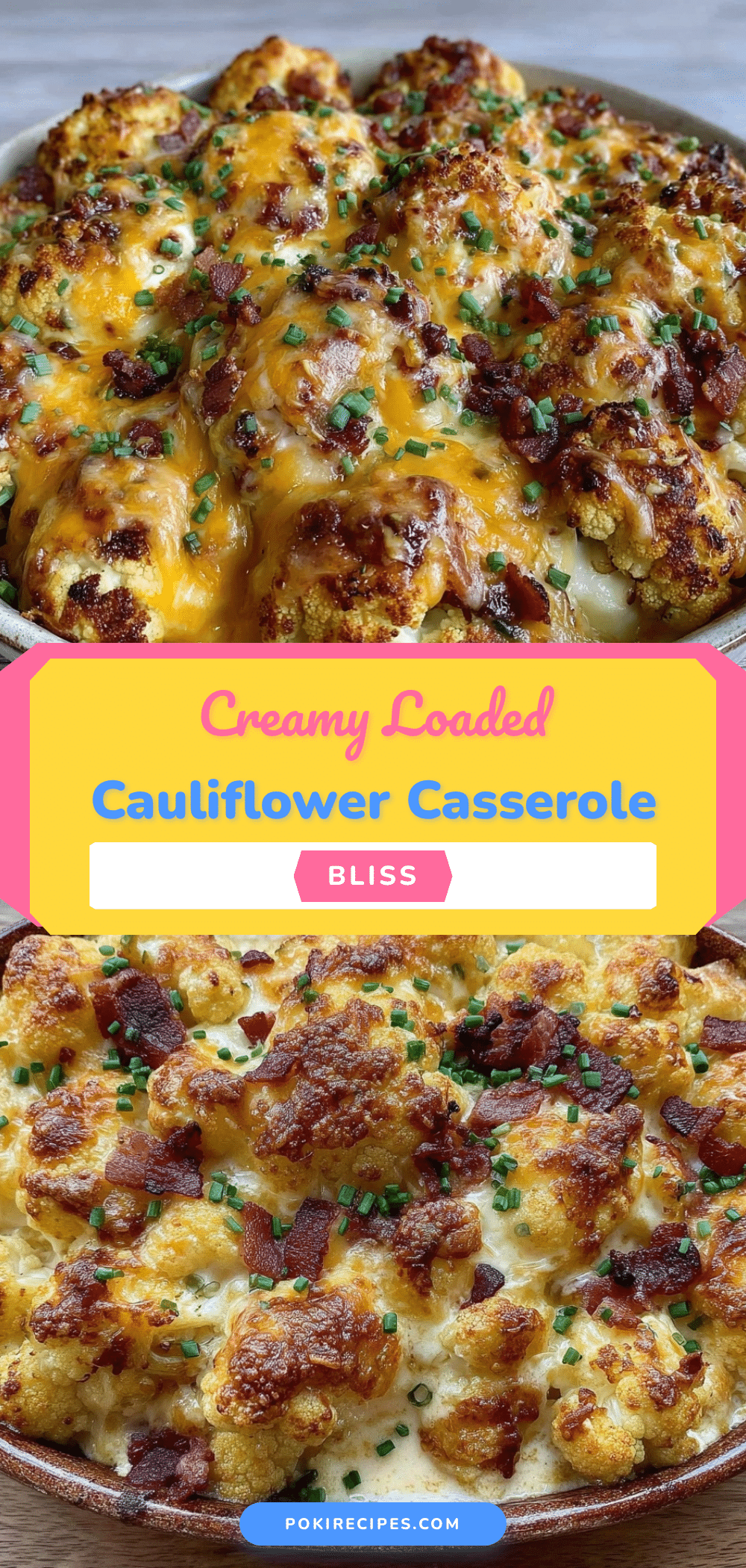 creamy loaded cauliflower casserole recipe