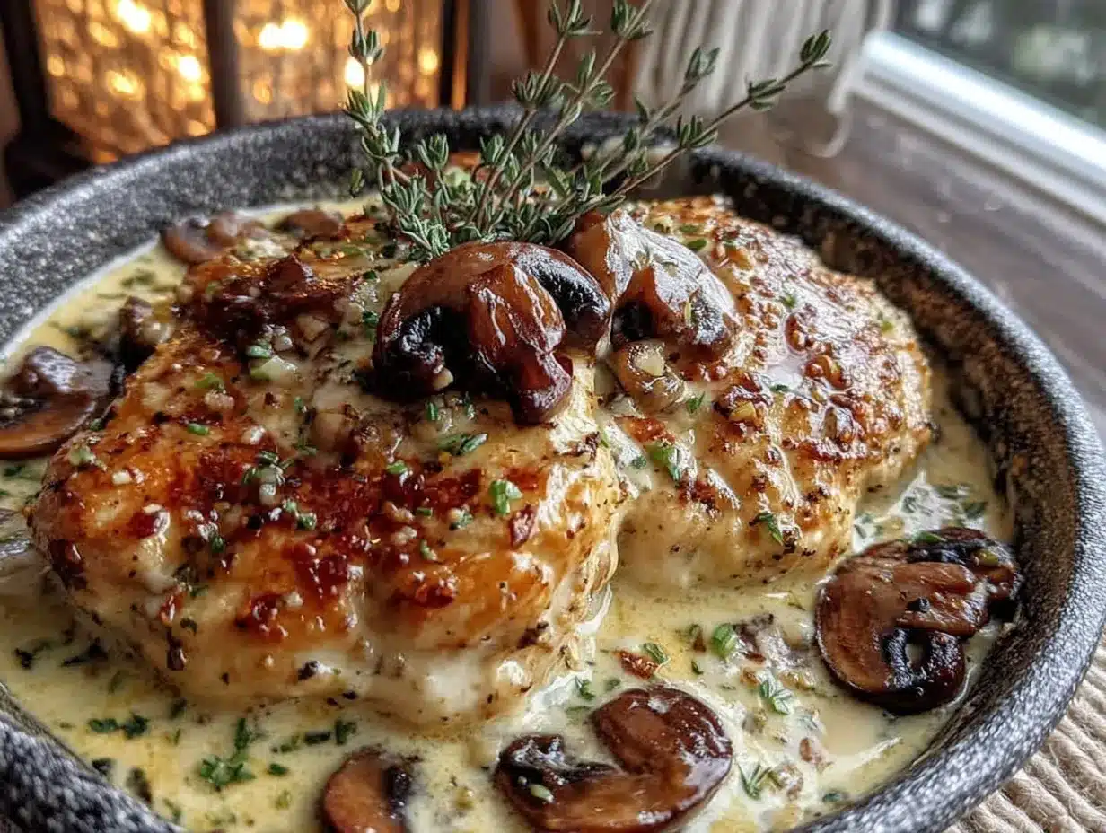 creamy mushroom chicken skillet preparation steps