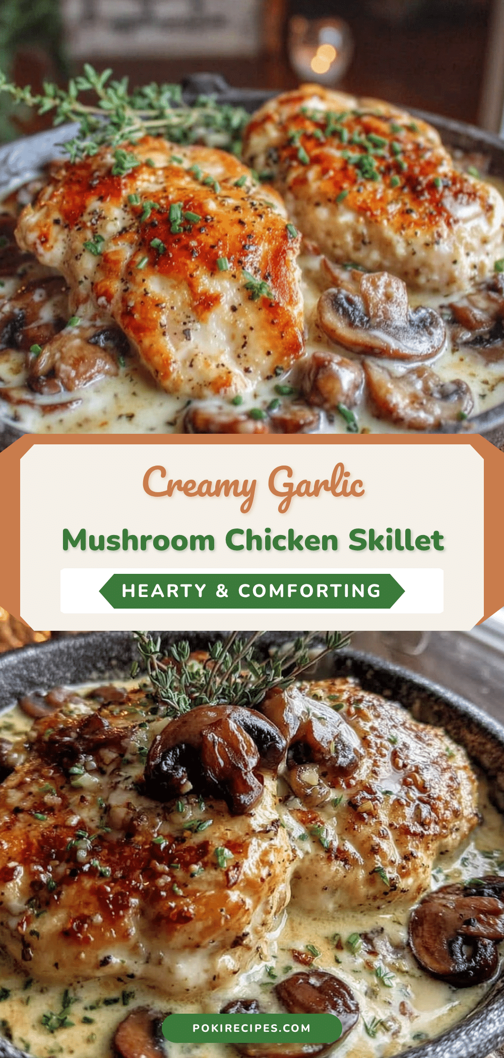 creamy mushroom chicken skillet recipe
