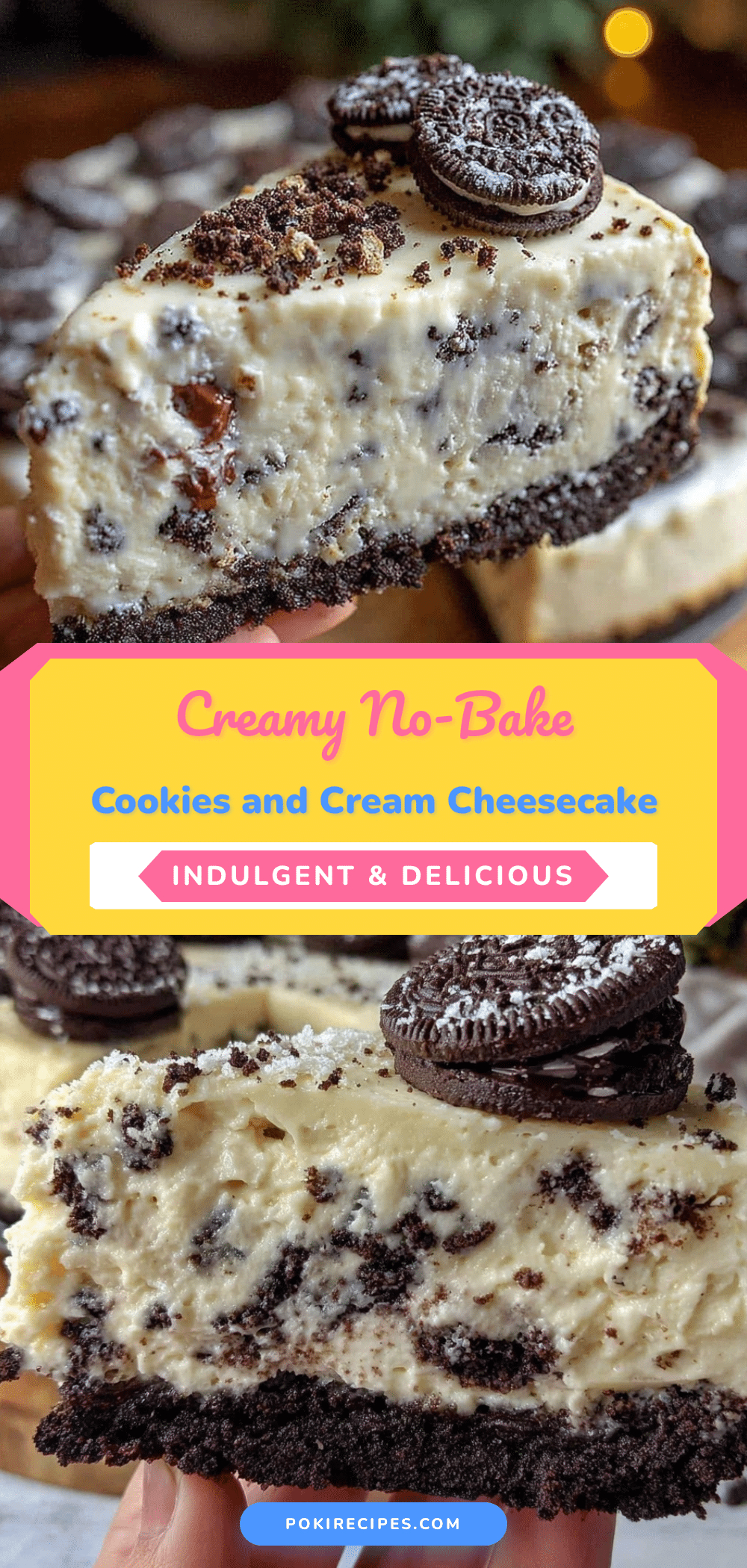 creamy no-bake cookies and cream cheesecake recipe